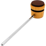Low Boy Lightweight Leather Daddy Beater In Natural With Black Stripe. Fixed Price $40.00.