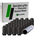 Black M14x1.50 Lug Nuts For Aftermarket Wheels - 51mm (2") Tall Set Of 24. Fixed Price $36.00.
