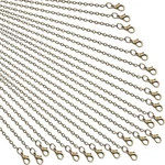 Tecunite 24 Pack Bronze Link Cable Chain Necklace Diy Necklaces 20 Inch. Fixed Price $13.14.