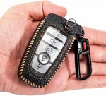 Yonufi For Ford Key Fob Cover Keychain Leather Case Small, Black. Fixed Price $27.99.