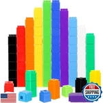 Jenaai 300 Pcs Counting Cubes, Plastic Connecting Blocks, Colorful Math Cubes. Fixed Price $27.99.
