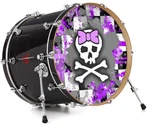 Vinyl Skin Decal Wrap Fits 22" Bass Kick Drum - Purple Princess Skull. Fixed Price $49.97.