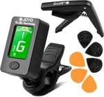 Joyo Guitar Tuner Clip Capo With 6pcs Picks Accessories Digital El. Fixed Price $20.99.