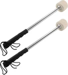 2 Pcs Drum Mallet 13.8 Inches Length, Wool Felt Stick, Beige White. Fixed Price $21.15.