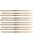 5 Pack Promark American Hickory 7a Natural Drum Sticks, Oval Wood Tip. Fixed Price $81.99.