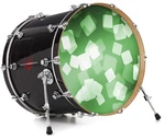 Vinyl Decal Skin For 26" Bass Kick Drum Heads Bokeh Squared Green. Fixed Price $47.95.