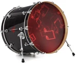 Vinyl Decal Skin For 26" Bass Kick Drum Heads Bokeh Music Red. Fixed Price $47.95.
