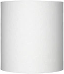 White Tall Linen Medium Drum Shade 14" Wide X 15" High (spider) Replacement. Fixed Price $89.99.
