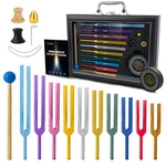 Hugbow 10 Pcs Unweighted Tuning Fork For Healing Set, Multicolor Chakra Tunin.... Fixed Price $163.56.