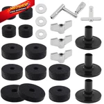 Biaungdo 23 Pcs Cymbal Replacement Accessories Set - Felts, 24 Pieces, Black. Fixed Price $13.78.