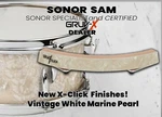 Gruv-x X-click White Marine Pearl On Natural Satin. Fixed Price $54.99.