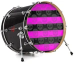 Vinyl Skin Decal Wrap Fits 22" Bass Kick Drum - Skull Stripes Pink. Fixed Price $49.97.