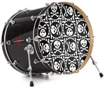 Vinyl Skin Decal Wrap Fits 22" Bass Kick Drum - Skull Patch Pattern Bw. Fixed Price $49.97.