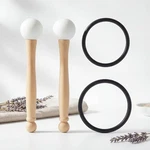 Nuanchu 4 Pcs Crystal Singing Bowl Mallet Striker Natural Wood, Black. Fixed Price $24.13.