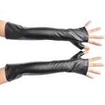Navadeal Black Pu Faux Leather Long Arm Warmer Dress Up Fingerless Gloves Hal.... Fixed Price $12.04.