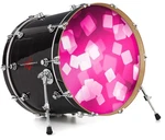 Vinyl Decal Skin For 26" Bass Kick Drum Heads Bokeh Squared Hot Pink. Fixed Price $47.95.