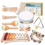 Toddler Musical Instruments Set Montessori Wooden Xylophone Maracas Tambourine. Fixed Price $59.99.