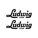 Ludwig P4042 Script Logo Bass Drum Decal, Black, 2.5"x 6.5" (set Of 2). Fixed Price $11.99.
