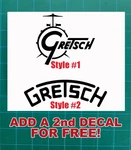 Gretsch Drums Bass Drum Decals Available In 2 Styles & Multi Colors - Bogo Free!. Fixed Price $6.99.