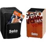 Sela Varios Cajon Bundle With Bag, Pad And Dvd Brownblack. Fixed Price $179.00.