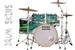 Drum Wrap Percussion Shell Cover Bass Kick Snare Tom Diy- Pistachio Swirl 719. Fixed Price $49.99.