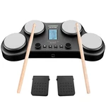 Pd405 Tabletop Electric Drum Set, With 163 Percussion Sounds, 4 Velocity-sens.... Fixed Price $126.04.
