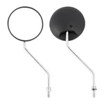 Set Of 2 Universal Black Round Motorcycle Scooter Mirrors - 8mm Chrome Stem. Fixed Price $23.88.