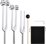 Tuning Fork Set (128hz, 256hz, 512hz) Of 3, 128hz,256hz,512hz, Silver. Fixed Price $28.74.