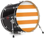 Vinyl Skin Decal Wrap Fits 22" Bass Kick Drum - Psycho Stripes Orange White. Fixed Price $39.97.