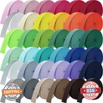 Windyun 36 Rolls 1" 118.8 Yd Cotton Webbing Strap, Color Mixed Polyester. Fixed Price $61.02.