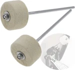 2pcs White Felt Bass Drum Pedal Beater, 180 Mm Double Kick Pedals. Fixed Price $12.93.