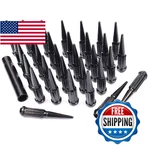 Yyhhzz 2 In 1 32pcs M14 X 1.5 Black Spike Lug Nuts With Socket Key Compatible. Fixed Price $78.08.
