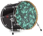 Vinyl Skin Decal Wrap Fits 22" Bass Kick Drum - Scattered Skulls Seafoam Green. Fixed Price $39.97.