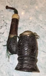 Debrechen Black Forest Briar Estate Hunting Pipe 6.5" Tall Cherrywood Stem. Fixed Price $55.00.