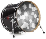 Vinyl Decal Skin For 26" Bass Kick Drum Heads Bokeh Squared Grey. Fixed Price $47.95.