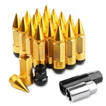 20pcs Anti Theft Spiked Extended Tuner Wheel/rims Lug Nut M12x1.5+socket (gold). Fixed Price $72.63.