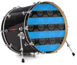 Vinyl Skin Decal Wrap Fits 22" Bass Kick Drum - Skull Stripes Blue. Fixed Price $49.97.