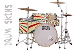 Drum Wrap Percussion Shell Cover Bass Kick Snare Tom Diy- Circus Tent 406. Fixed Price $51.99.