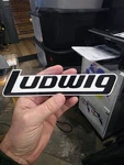 80s Ludwig Rockers 8" Replica High Quality Uv Printed Bass Drum Decal. Fixed Price $7.99.