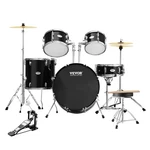 5pc 22" Adult Drum Set Full Size Kit W/hardware Cymbals Throne Black. Fixed Price $357.99.