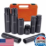 Sucoso Lug Nut Socket Set 8pc Sae Metric Wheel Lock Removal Key Kit For Spline. Fixed Price $50.54.