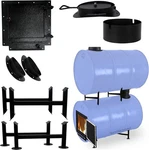 Sonret Double Barrel Stove Kit For 30-55 Gal Drum Wood Fireplace. Fixed Price $169.99.