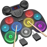 Electric Drum Set With 7 Colorful Led Light Patterns, Better Rebound Feel Ele.... Fixed Price $73.99.