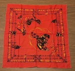 Nos Vintage 2 Selvg. Cowboy Western Circle K Bandana 1920s 30s Fast To Washing. Fixed Price $124.99.