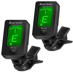 Sound Harbor 2-pack Clip-on Tuner For Guitar, Bass, Ukulele, Violin, Black. Fixed Price $16.99.