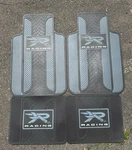 R Racing Velocity Black/gray Floor Mats, Mats Front & Back By Plasticolor. Fixed Price $135.00.