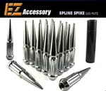 32 Pc Solid Spline Spike Lug Nuts Kit Chrome 14x1.5 Chevy Gmc With Key. Fixed Price $87.12.