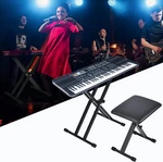 Double-x Keyboard Stand And Bench Set Adjustable Tipatyard W/ Locking Straps. Fixed Price $65.58.