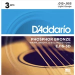 Daddario Ej16-3d 3 Sets Of Phosphor Bronze Acoustic Guitar Strings - Light, New!. Fixed Price $24.99.