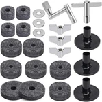 Facmogu 23-piece Cymbal Accessory Set, Includes Stand 23pcs, Grey. Fixed Price $20.41.